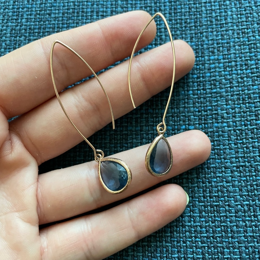 Rose Gold Plated Drop Earrings